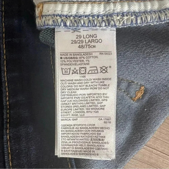 GAP Stretch True Skinny Rinsed Denim Jeans Size 29 - Picture 8 of 10